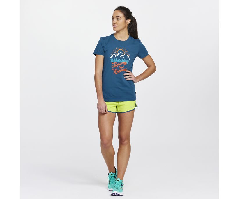 Saucony Rested T-Shirt Ženske Tops Tamnoplave | RTBNNX70