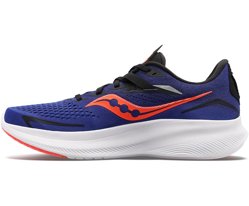 Saucony Ride 15 Wide Muške Cipele Plave Crvene | U4BZUL2J