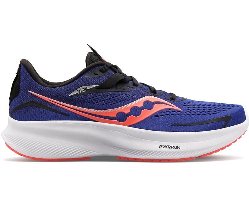 Saucony Ride 15 Wide Muške Cipele Plave Crvene | U4BZUL2J