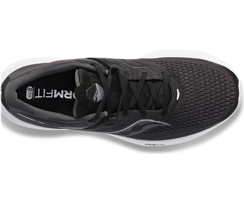 Saucony Ride 15 Wide Ženske Tenisiće Crne Bijele | B027LISJ