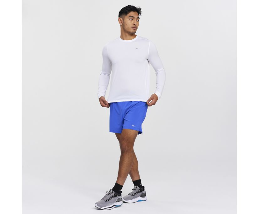 Saucony Stopwatch Long Sleeve Muške Tops Bijele | 1R76LP9Y