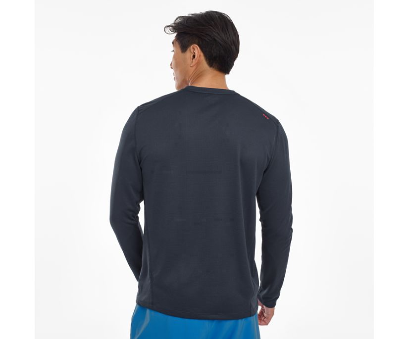 Saucony Stopwatch Long Sleeve Muške Tops Sive Plave | 47IY4NI3