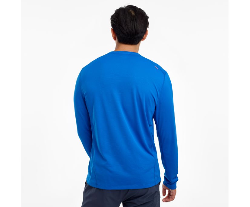 Saucony Stopwatch Long Sleeve Muške Tops Plave | HBTNTUCL