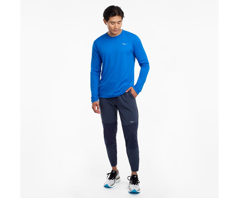 Saucony Stopwatch Long Sleeve Muške Tops Plave | HBTNTUCL