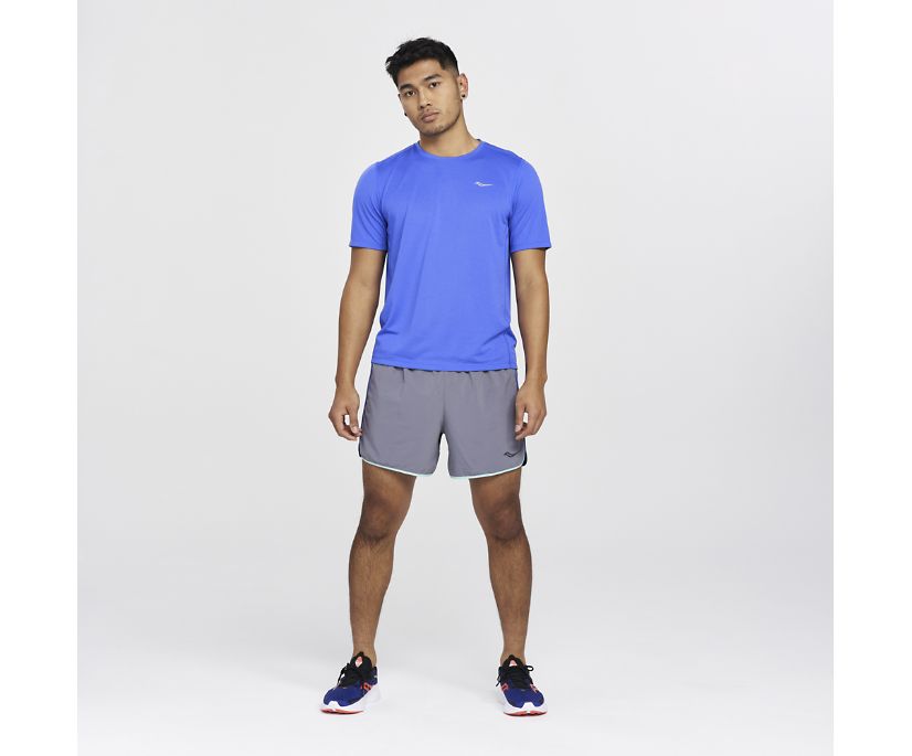 Saucony Stopwatch Short Sleeve Muške Tops Plave | LXV0JD21