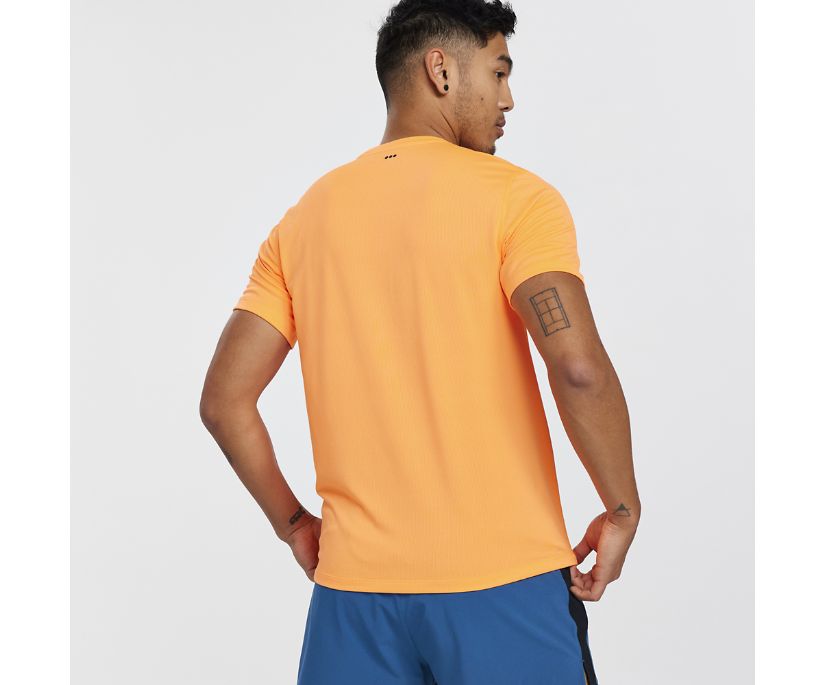 Saucony Stopwatch Short Sleeve Muške Tops Narančaste | Z5LBUYSC