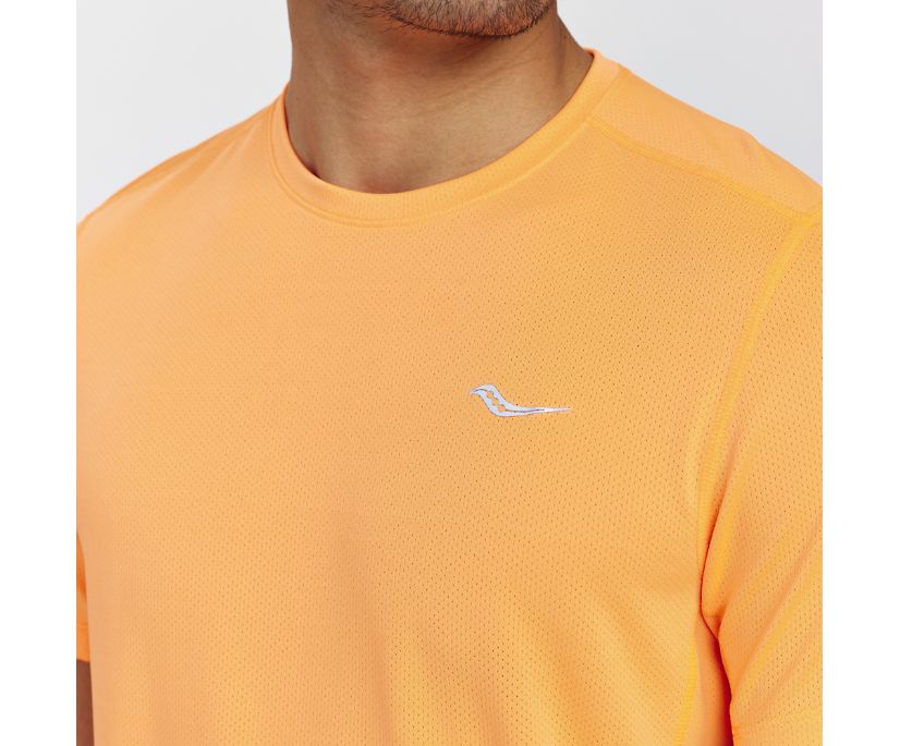 Saucony Stopwatch Short Sleeve Muške Tops Narančaste | Z5LBUYSC