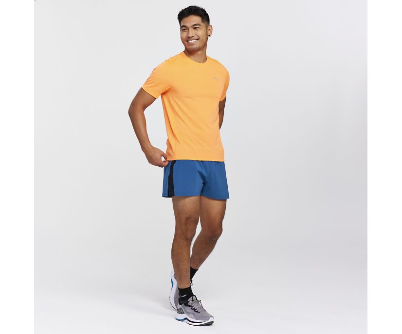 Saucony Stopwatch Short Sleeve Muške Tops Narančaste | Z5LBUYSC