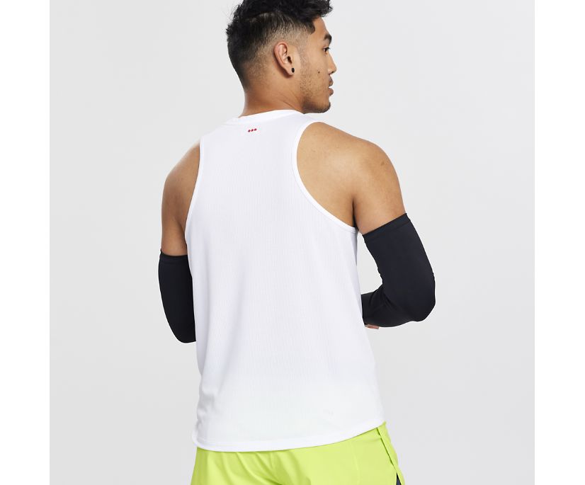 Saucony Stopwatch Singlet Muške Tops Bijele | ZTQWS33Z