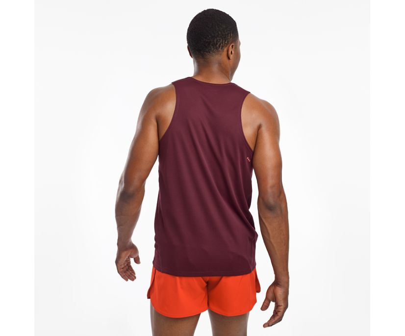 Saucony Stopwatch Singlet Muške Tops Bordo | 9V2IQ48Y