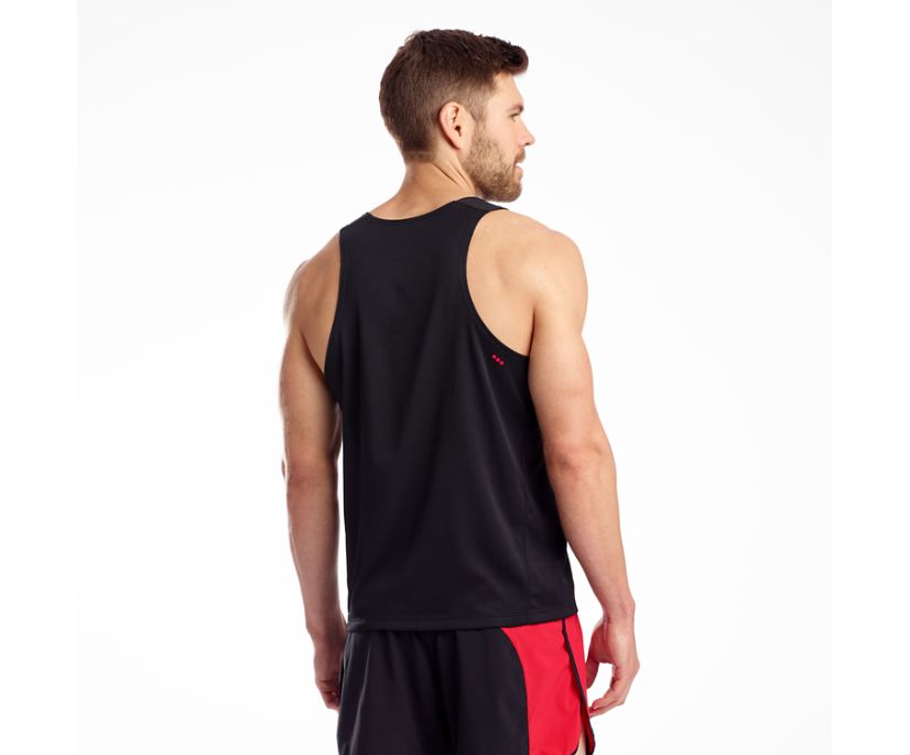 Saucony Stopwatch Singlet Muške Tops Crne | JNPIUDKX