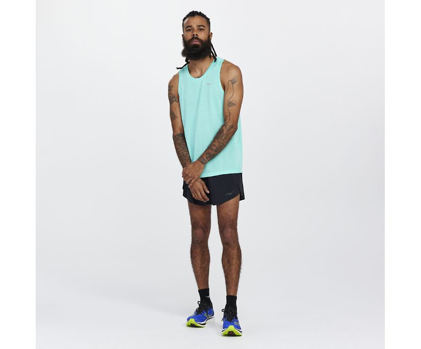 Saucony Stopwatch Singlet Muške Tops Menta | FAQXUDJG