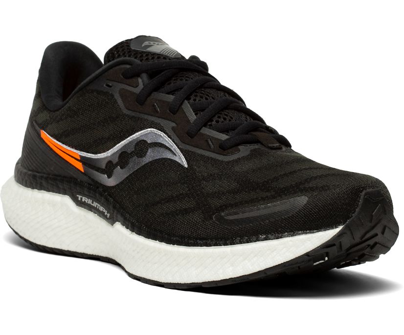 Saucony Triumph 19 Muške Cipele Za Hodanje Crne Bijele | C12V93S9