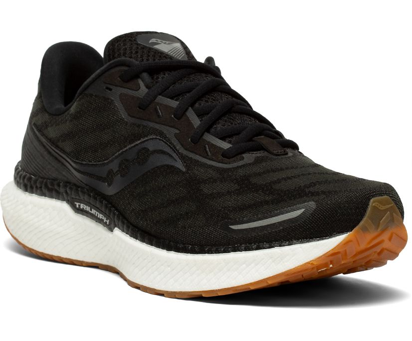 Saucony Triumph 19 Muške Cipele Za Hodanje Crne Srebrne | DI1F8ZIX