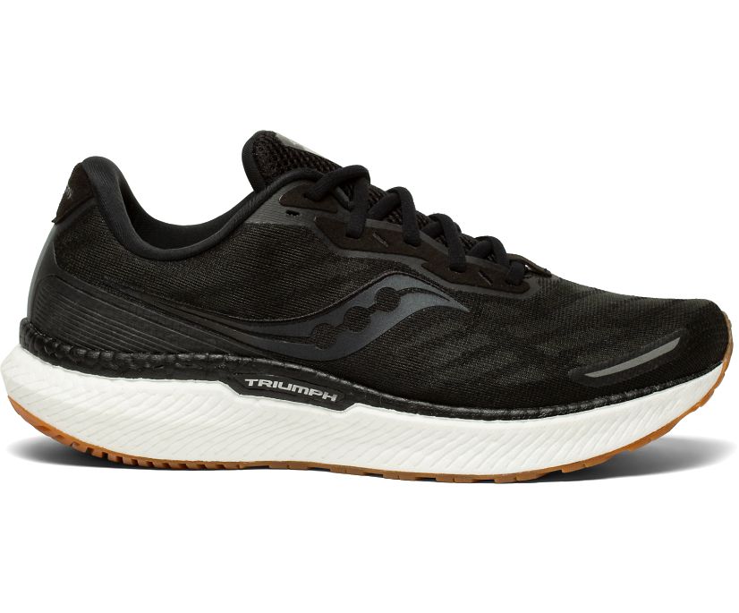 Saucony Triumph 19 Muške Cipele Za Hodanje Crne Srebrne | DI1F8ZIX