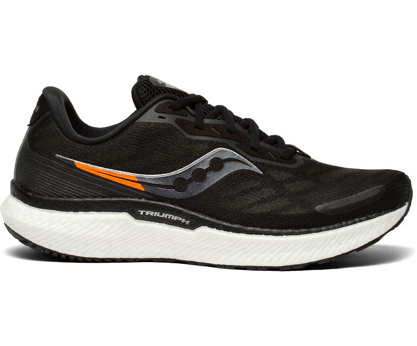 Saucony Triumph 19 Wide Muške Cipele Za Hodanje Crne Bijele | 1TE7SJST