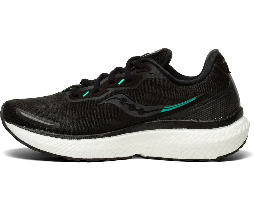 Saucony Triumph 19 Wide Ženske Cipele Crne Bijele | RCRUJDZ0