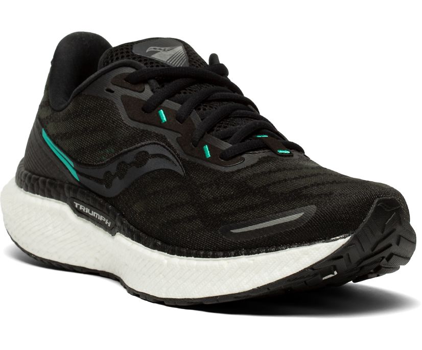 Saucony Triumph 19 Wide Ženske Cipele Crne Bijele | RCRUJDZ0