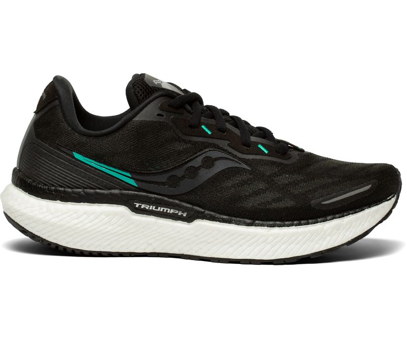 Saucony Triumph 19 Wide Ženske Cipele Crne Bijele | RCRUJDZ0