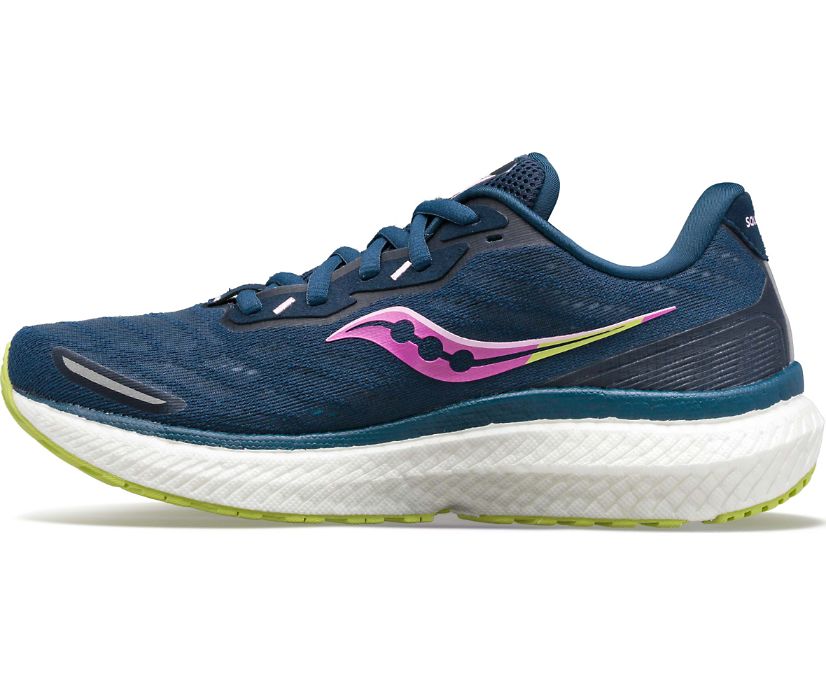 Saucony Triumph 19 Ženske Cipele Za Hodanje Tamno Zelene Svijetlo Zelene | 4LIRK81Y