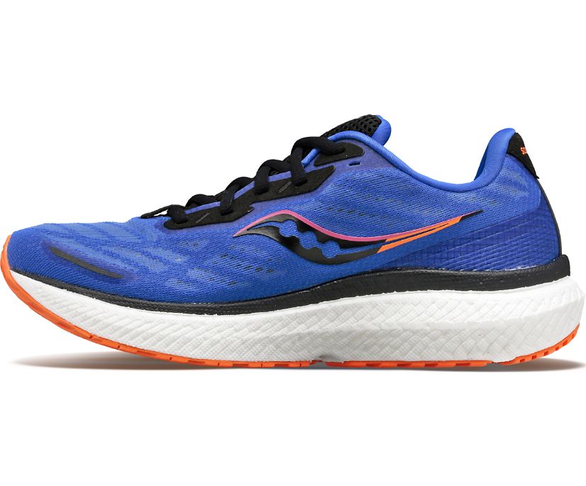 Saucony Triumph 19 Ženske Cipele Za Hodanje Plave Narančaste | EK3NINIK