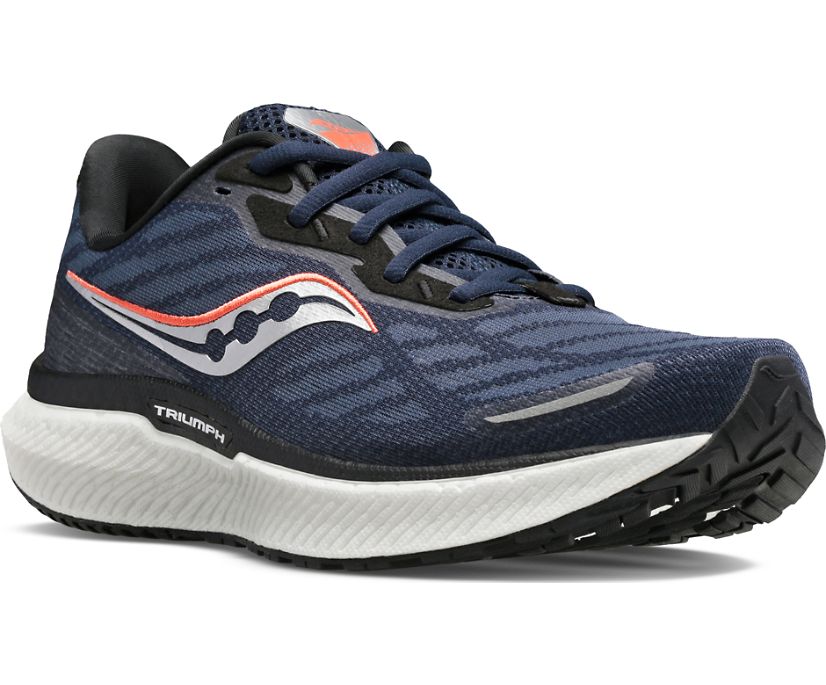 Saucony Triumph 19 Ženske Cipele Za Hodanje Tamnoplave Srebrne | IL3CW2ZW