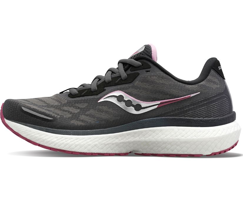 Saucony Triumph 19 Ženske Cipele Za Hodanje Tamno Sive Bordo | LVY7MJ1B