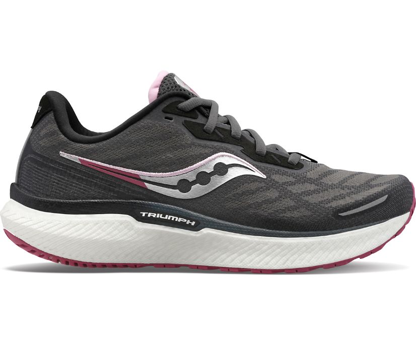 Saucony Triumph 19 Ženske Cipele Za Hodanje Tamno Sive Bordo | LVY7MJ1B