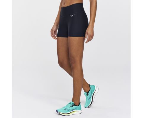 Saucony Fortify 3' Hot Short Ženske Hlače Crne | USUGMMY4