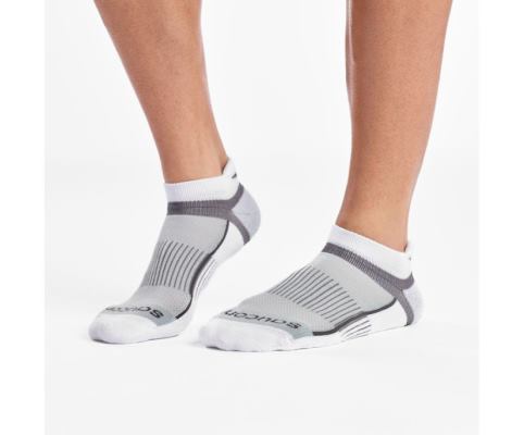 Saucony Inferno No Show Tab 3-Pack Socks Ženske Čarape Bijele | FM70P7T4