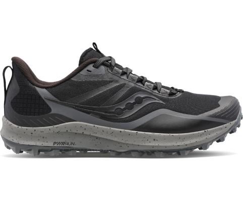 Saucony Peregrine 12 Muške Cipele Za Planinarenje Crne Tamno Sive | 2618JT3R