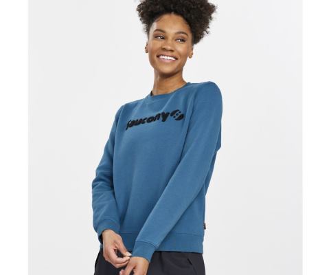 Saucony Rested Crewneck Ženske Tops Tamnoplave | OQHDAQHC