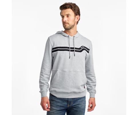 Saucony Rested Hoodie Muške Tops Svijetlo Sive | 5UIM8UXB