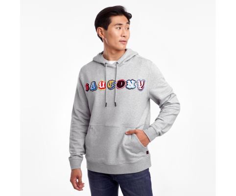 Saucony Rested Hoodie Muške Tops Svijetlo Sive | WLNSO4XF