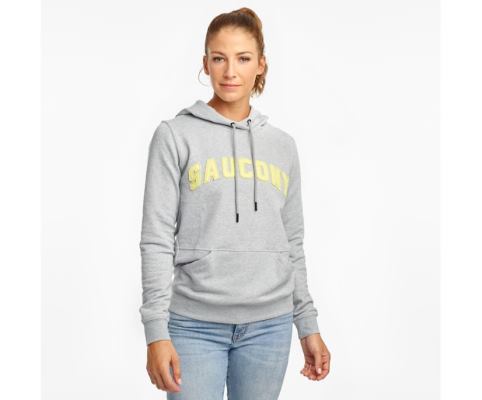 Saucony Rested Hoodie Ženske Tops Svijetlo Sive | TDUKHZZO