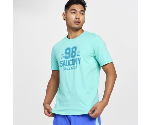 Saucony Rested T-Shirt Muške Tops Menta | QNWJLVB6