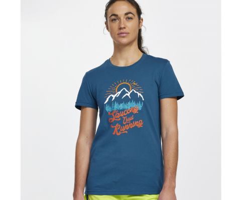 Saucony Rested T-Shirt Ženske Tops Tamnoplave | RTBNNX70