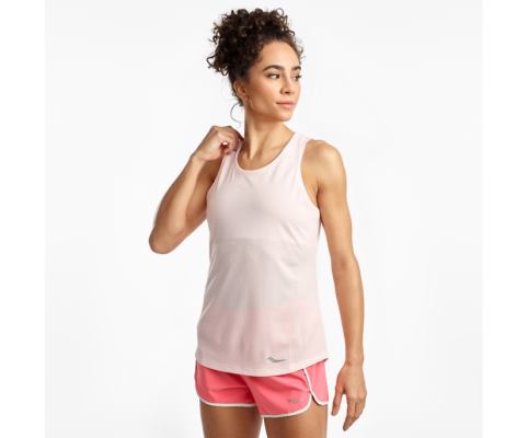 Saucony Stopwatch Singlet Ženske Tops Roze | TE20Q84H