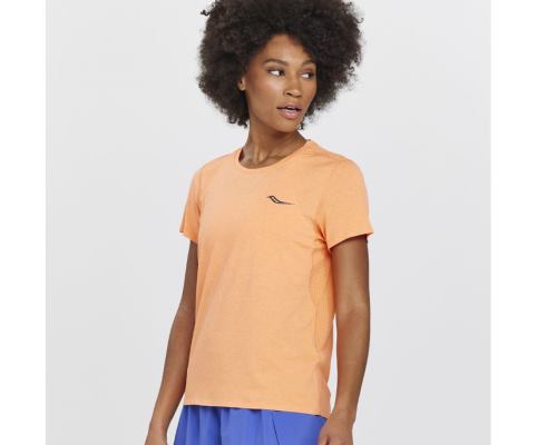 Saucony Time Trial Short Sleeve Ženske Tops Narančaste | 2059ZU39