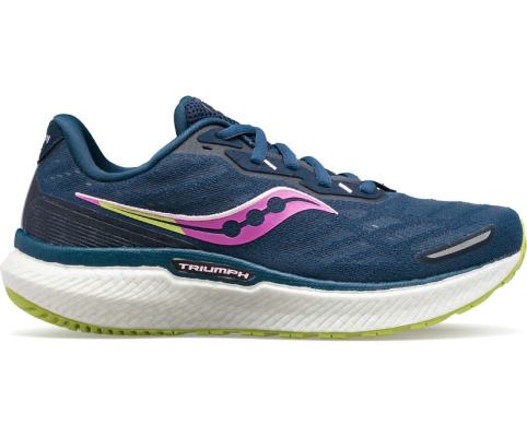 Saucony Triumph 19 Ženske Cipele Za Hodanje Tamno Zelene Svijetlo Zelene | 4LIRK81Y