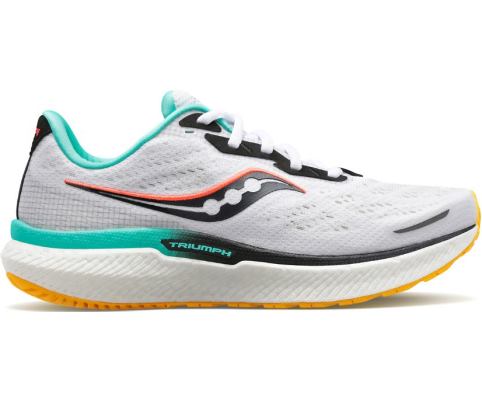 Saucony Triumph 19 Ženske Cipele Za Hodanje Bijele Narančaste | L1SRP9VG