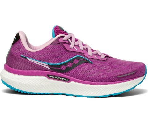 Saucony Triumph 19 Ženske Cipele Za Hodanje Ljubičaste Plave | U4PPHCGI